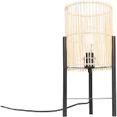 QAZQA Skandinavisk bordlampe bambus - Natasja