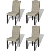 vidaXL spisebordsstole 4 stk. stof kamelfarvet