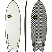 Softech Kyuss Fish 5'8 Softtop Surfboard hvid