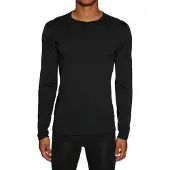 Icebreaker - Skiundertøj - Mens 200 Oasis LS Crewe Black til UnisexUld - Størrelse M - Sort