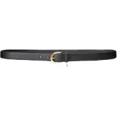 Ralph Lauren Lauren Ralph Laurentil kvinder. 412802952004 Præget læderbælte med sort perle (L), Casual