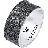 KUZZOI Ring sort / sølv