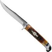Rough Ryder Small Hunter Amber Bone