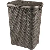 Curver Vasketøjskurv Style 60 liter, Rattan Brun