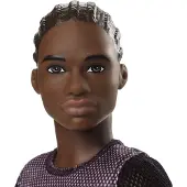 Barbie Ken Fashionistas Dukke #130 med skulptureret brunette h?r if?rt en nummer 4 T-shirt Denimbukser og -sko Leget?j til b?rn i alderen 3 til 8