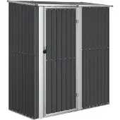 vidaXL Haveskur 180,5x97x209,5 Galvaniseret Stål - Antracitgrå