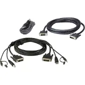 Aten 2L-7D02UDX3 - Kabelsæt til tastatur / video / mus (KVM) - TAA-kompatibel - for CS1144D4C