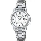 Casio Dameur LTP-V004D-7BUDF Classic Hvid/Stål Ø30 mm