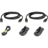Aten 2L-7D02UDPX5 - Kabelsæt til tastatur / video / mus (KVM) - TAA-kompatibel - for CS1144DP4C, CS1148DP4, CS1148DP4C