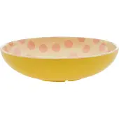 Rice salatskål melamin Ø29,9 cm Pink dots/Yellow