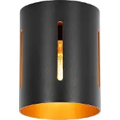 QAZQA Design loftslampe sort med guld indvendig - Yana