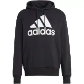Adidas Hættetrøje Essentials French Terry Big Logo - Sort/Hvid, størrelse Medium