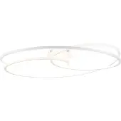 QAZQA Loftslampe hvid 78 cm inkl. LED 3-trins dæmpbar - Rowin