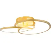 QAZQA Loftslampe guld 45 cm inkl. LED 3-trins dæmpbar - Rowin