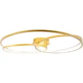 QAZQA Guld loftslampe 78 cm inkl. LED 3-trins dæmpbar - Rowin