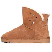 Gooce Snowboots 'Suzie' lysebrun / sort / sølv