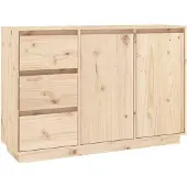 vidaXL skænk 111x34x75 cm massivt fyrretræ
