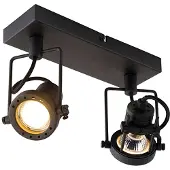 QAZQA Industriel spotlight sort 2-lys - Suplux