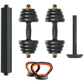 Fed Håndvægtssæt V2+stang+kettlebell 30kg