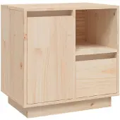 vidaXL sengebord 50x34x50 cm massivt fyrretræ