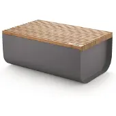 Alessi BG03DG Mattina brødkasse stål bambutræ mørkegrå (BG03 DG)