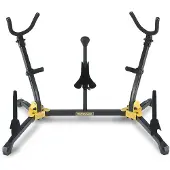 Hercules Stands Hercules DS538B Alto and Tenor Saxophone Dual Stand With 3 Pegs