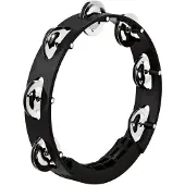 Meinl Tour Tambourine Steel Jingles Black