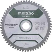 Metabo 628066000, Aluminium, Spånplade, Kobber, Laminat, MDF, Plast, Krydsfiner, Træ, 21,6 cm, 3 cm, Tungsten Carbide Tipped (TCT), 1,8 mm, 7000 rpm