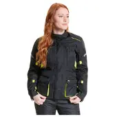 FASTWAY Touring Women 211- Tekstiljakke Sort/Gul 38