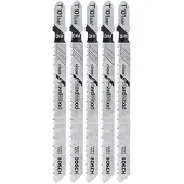 Bosch Accesorios Bosch clean for Hard Wood T 101 BRF - Stiksavsklinge - for hardwood, laminerede paneler, køkkearbejdsbord - 5 stykker - T-skaft - længde: 100 mm