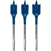 Bosch Expert - Borebitsæt - for træ, spånplade, blødtræ, partikeltavle - 3 stykker - 25 mm, 20 mm, 22 mm - længde: 152 mm