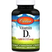 Carlson , Vitamin D3, 125 mcg (5,000 IU), 360 Soft Gels