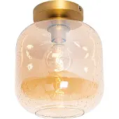 QAZQA Design loftslampe messing og ravfarvet glas - Zuzanna