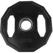 Tunturi 14TUSCL274, -, Gummibelagt vægtskive, 5 kg, Sort, 5 kg, 5 cm
