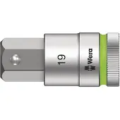 Wera 05003829001, Sokkel, 1/2, Metric, 1 hoved(er), 19 mm, Krom-vanadium-stål