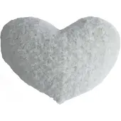 Atmosphera dekorationspude med kunstig pels HEART, grå