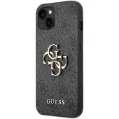 GUESS 4G Big Metal Logo iPhone 14 Hybrid Cover - Sort