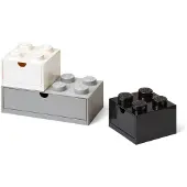 LEGO skrivebordsskuffer sæt med 3 skuffer, opbevaringsboks