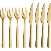 Aida Raw grillbestik 8 dele Guld
