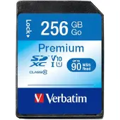 Verbatim Premium - Flashhukommelseskort - 256 GB - UHS Class 1 / Class10 - 600x - SDXC UHS-I