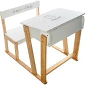 Atmosphera børnebord m/stol, hvidt træ skrivebord