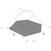 Exped - Liggeunderlag - Lyra II Extreme Footprint Grey til UnisexUld - Kaki