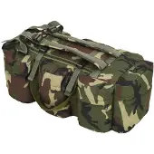 vidaXL duffelbag i 3-i-1 army-stil 90 l camouflage