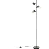 QAZQA Industriel gulvlampe sort 3-lys - Jim
