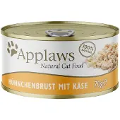 Applaws Økonomipakke: 24 x 70 g i bouillon - Kyllingebryst & Ost