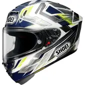 Shoei X-SPR Pro Escalate TC-2 Integralhjelm Blå/Hvid/antracit/Gul 2XL