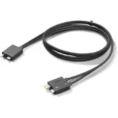 Lenovo Split Cable - Thunderbolt kabel - USB-C/strøm DC jackstik til USB-C, Slim Tip - Thunderbolt 4 - 70 cm - sort - for ThinkCentre M75t Gen 2 11W5