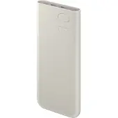 Samsung Galaxy EB-P3400 - Powerbank - 10000 mAh - 25 Watt - 2770 mA - SFC, PD 3.0 - 2 output-stikforbindelser (USB-C) - på kabel: USB-C - beige
