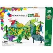 Magna-Tiles Magnetsæt - 50 Dele - Dino World XL - - OneSize - Magnetlegetøj
