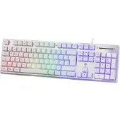 Deltaco GAMING Full Size - Gaming Tastatur - Nordisk - Hvid